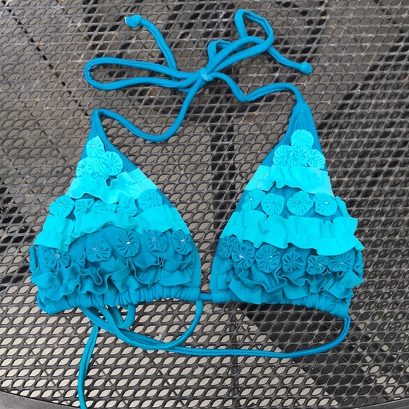 MOSSIMO BLUE SWIM TOP - Picture 1 of 1